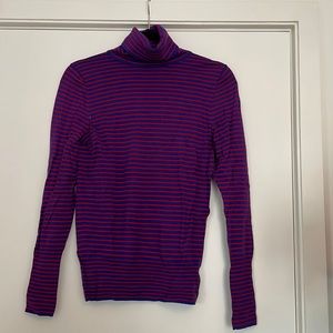 Jcrew navy and red stripe turtleneck